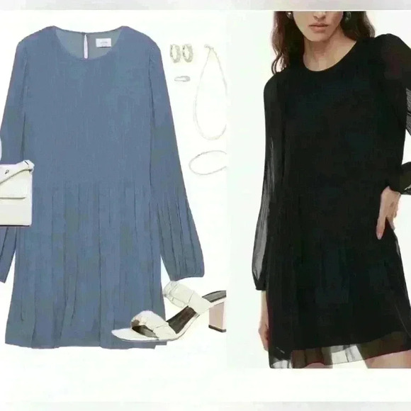 Aritzia Dresses & Skirts - Aritzia  Wilfred Daydreamer lightweight Mini Black Sheer Chiffon Short Size XXS